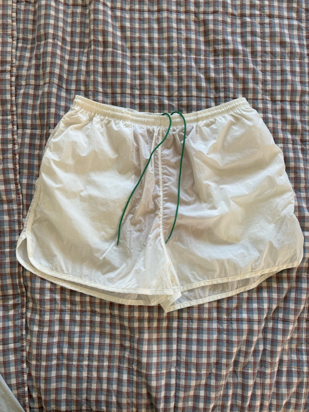 Nu swim moon shorts white nylon L large